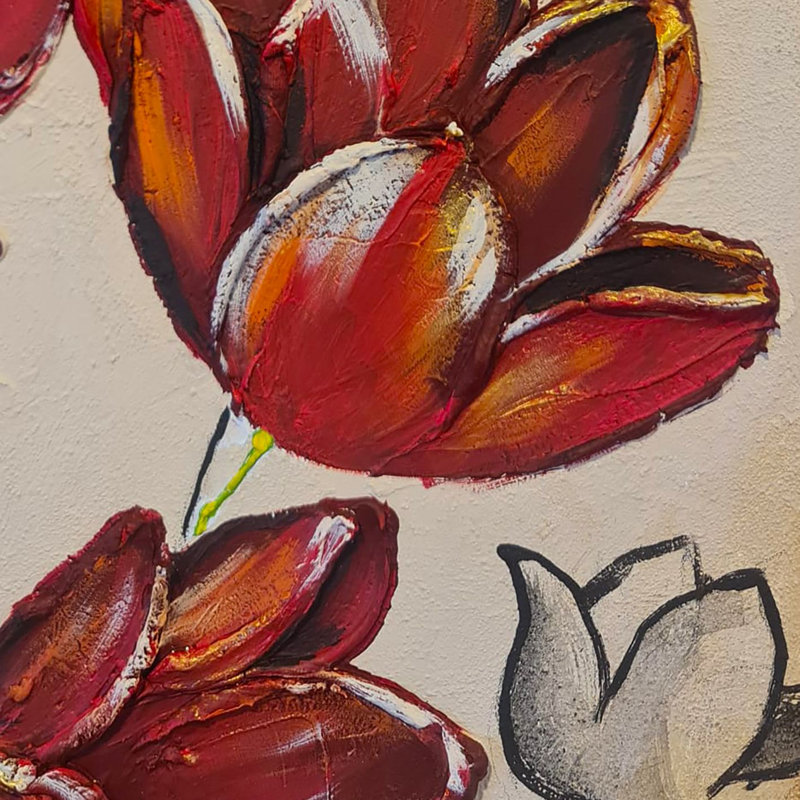 Peinture à l'huile décorative, H 39,37 po x l 39,37 po x P 1 po