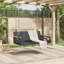 Highland Dunes Swing Bench 42.9"X24.4"X15.7" Poly Rattan-168721554