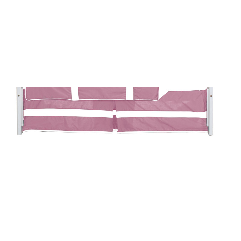 Volant poussière pour lit de bébé Hillard, Rose / blanc