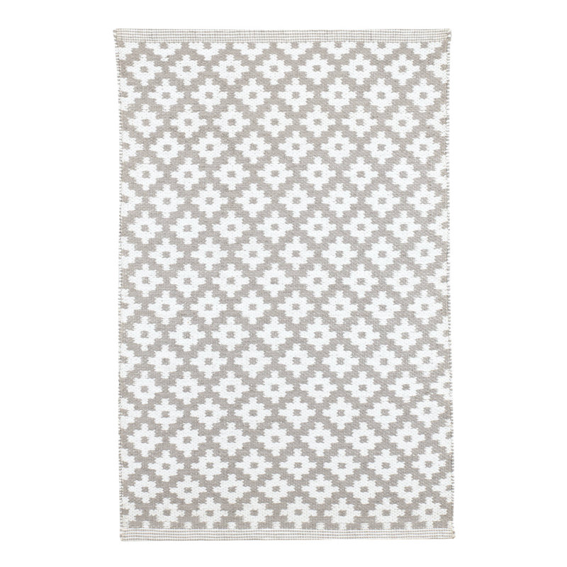 Samode Grey Handwoven Indoor/Outdoor Rug, Rectangle 5' x 8'