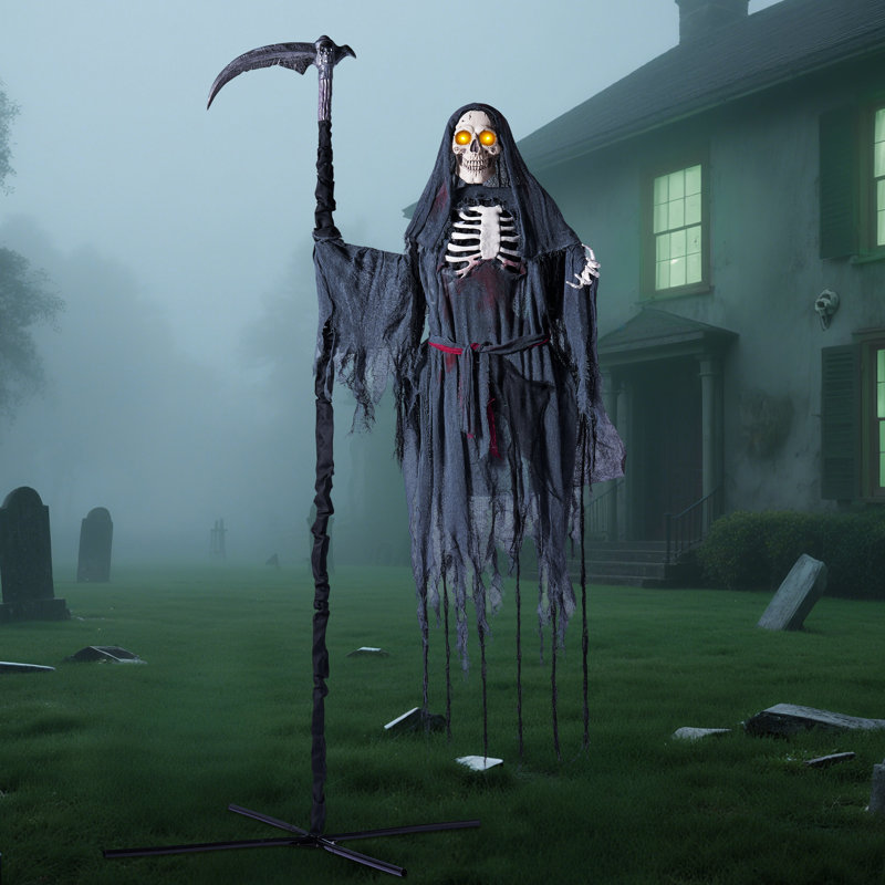 Décorations d'Halloween animées avec faucille 6 pi