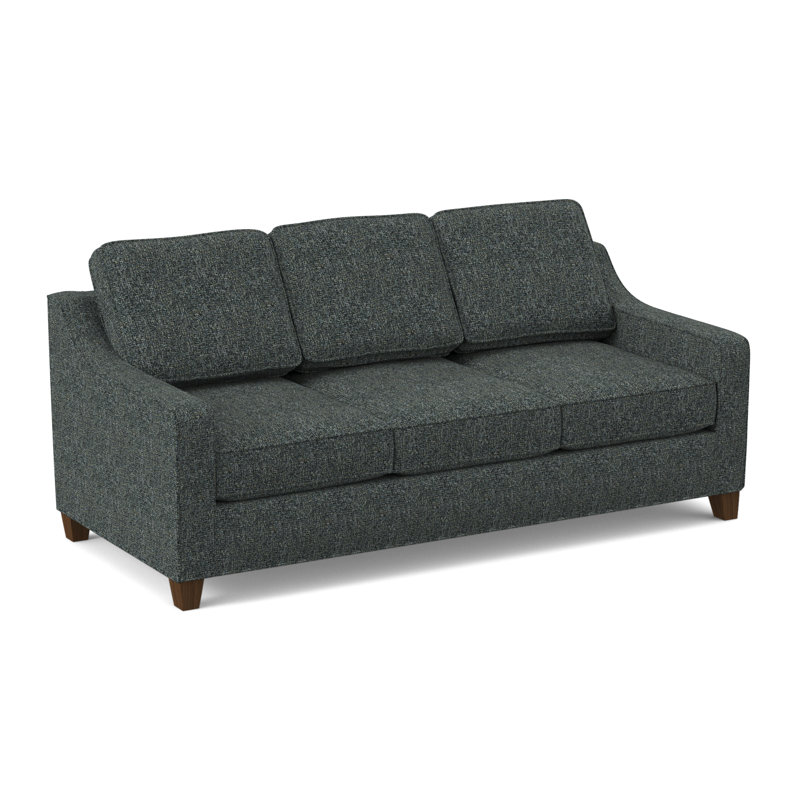 Clark 82" Square Arm Sofa with Reversible Cushions, Connelly Crow, Montana Walnut