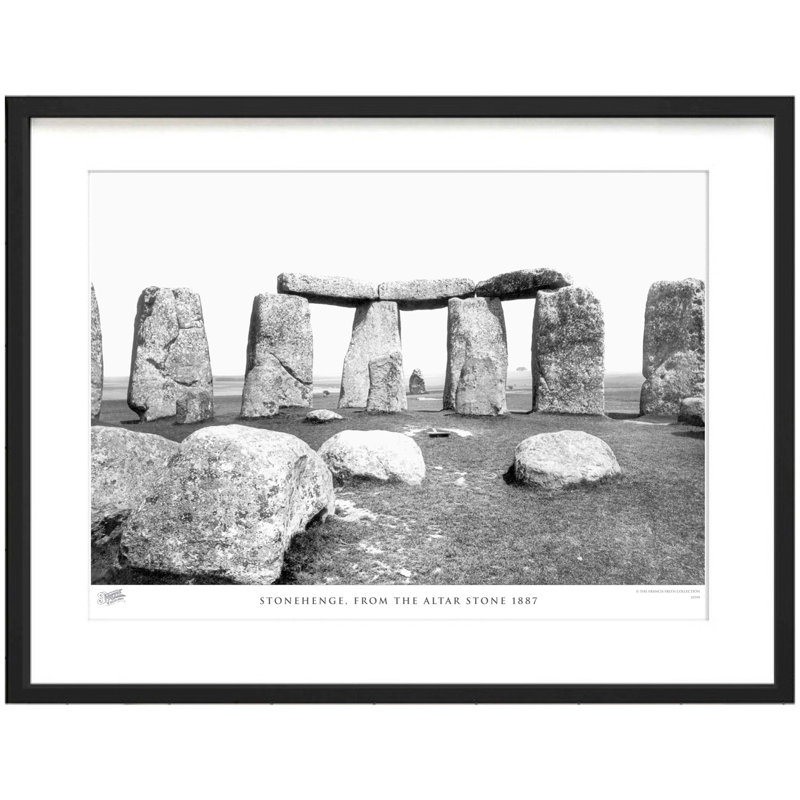 Stonehenge, from the Altar Stone 1887 1 Piece Single Picture Frame Wall Art, 45cm H x 60cm W x 2.3cm D