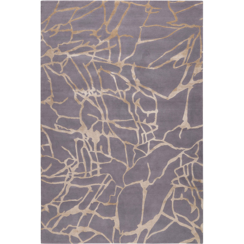 Kelly Wearstler Tracery Dove Area Rug, Rectangle 9' x 12'