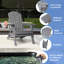 Chaise Adirondack pliante en plastique avec dossier réglable Unicoi-1812206645