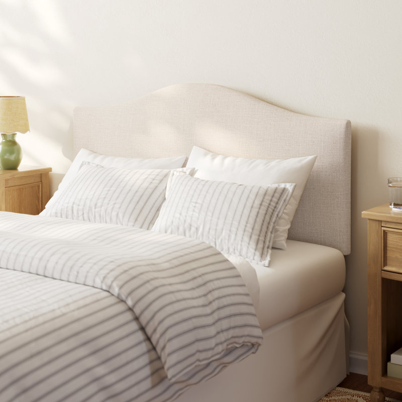 Hermosa Upholstered Headboard, Twin, Classic Talc Linen