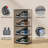 Durable Stackable Shoe Storage Boxes With Magnetic Door, Clear Drop Front Shoe Organizer For Closet, Sneaker Storage Container, Space-Saving Shoe Rack-49280774