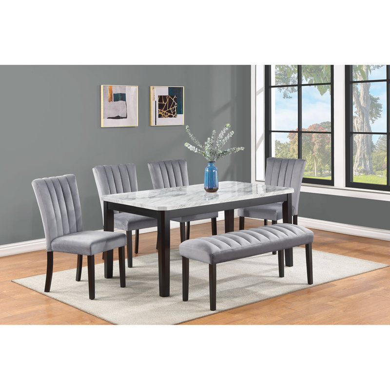 Table de salle à manger rectangulaire Transitional