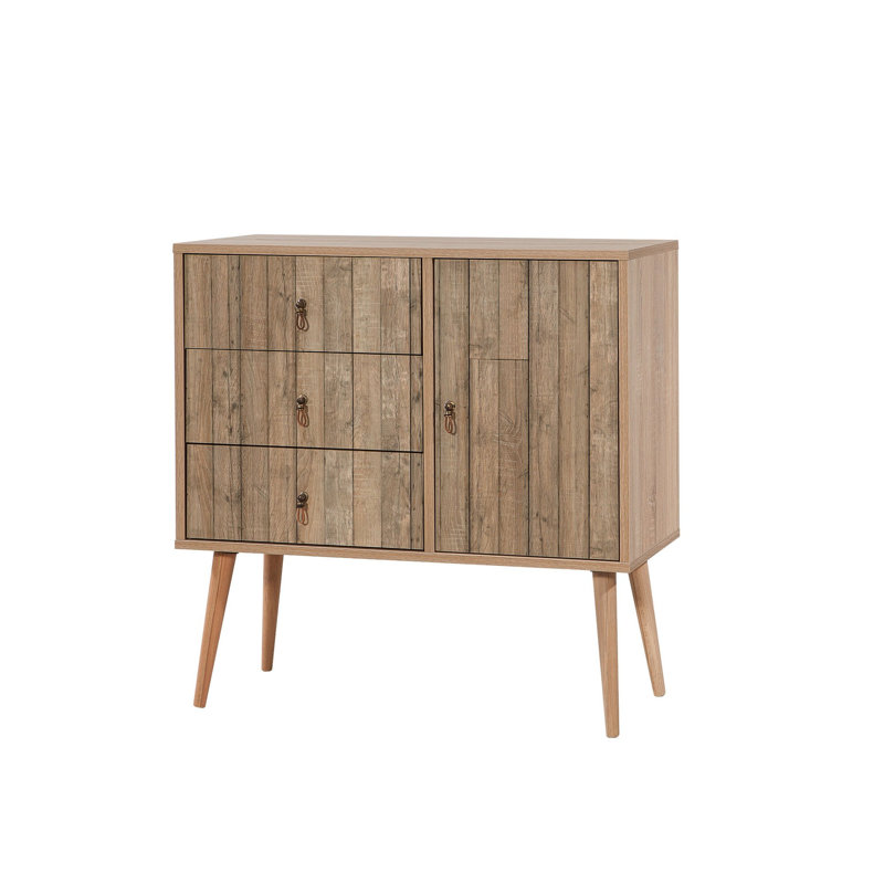 Commode combinée 3 tiroirs Borrego