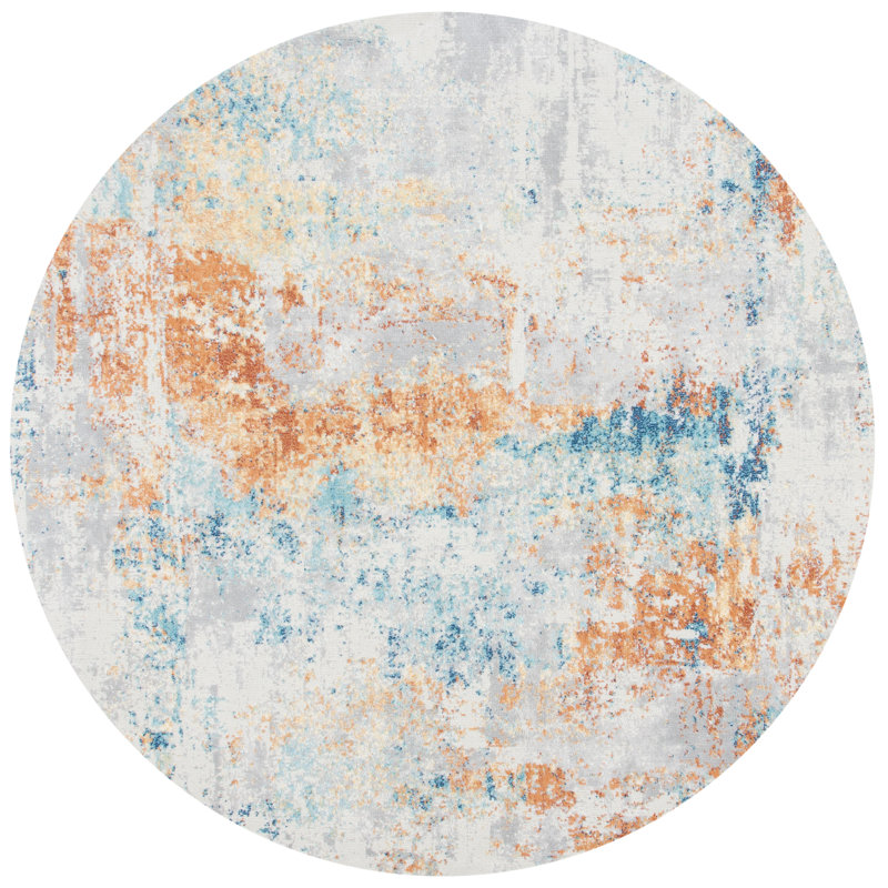 Aria Performance Abstract Rug, Round 6'7"