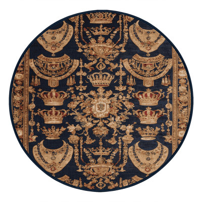 Machine Washable French Purple Area Rug