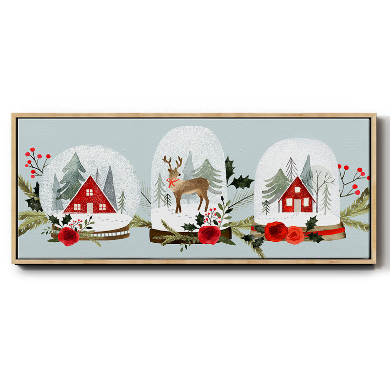 «Snow Globe Village Collection D», toile encadrée, H 20 po x l 50 po