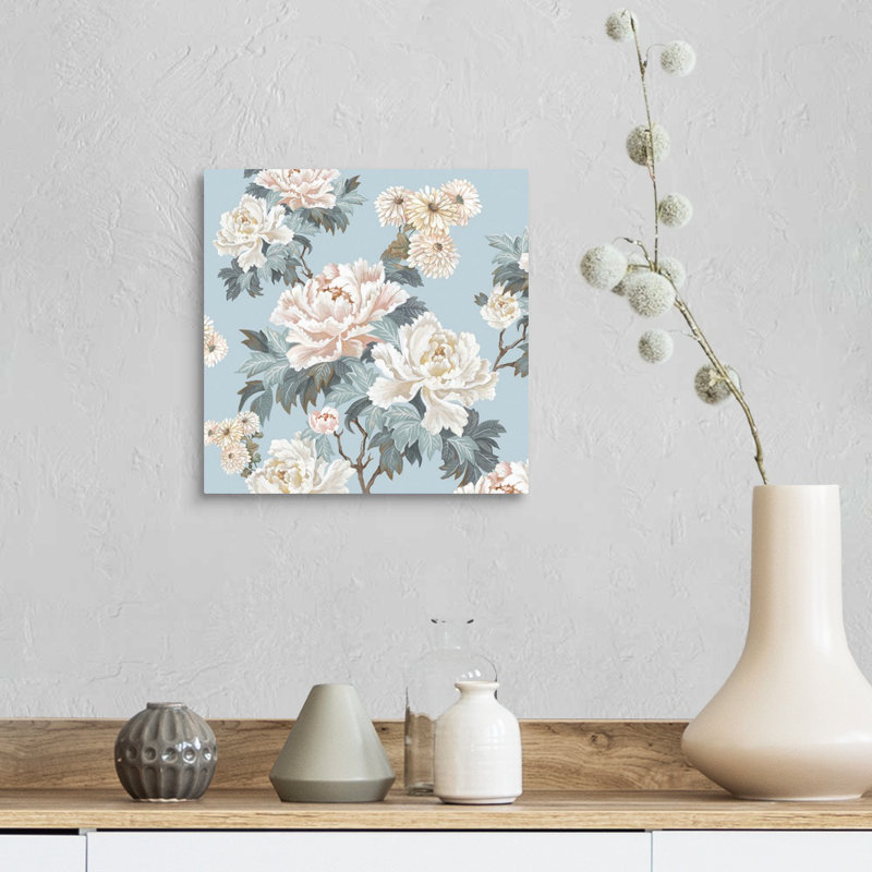«Chinese Silk I» par Eva Watts - reproduction d'art, Toile tendue, H 12 po x l 12 po x P 1,25 po