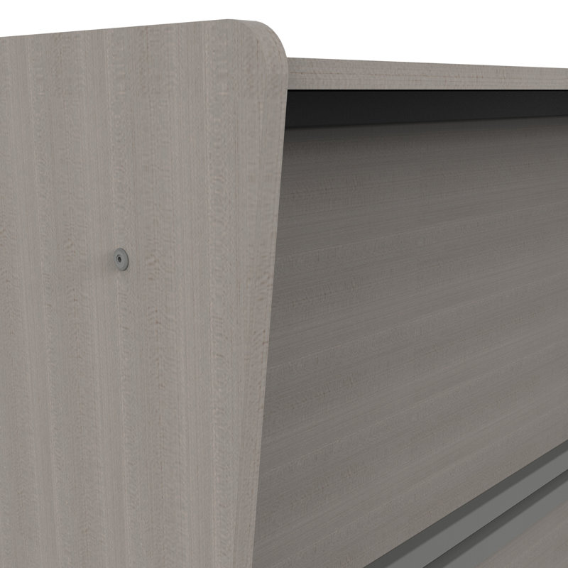 Bureau de réception rectangulaire en stratifié Previlus, Frêne