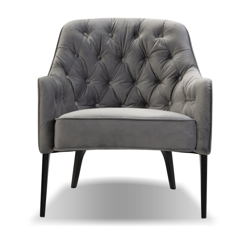 Ellington Upholstered Armchair, Graphite Velvet