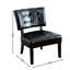 Fauteuil d'appoint capitonné en cuir mélangé avec sièges surdimensionnés-1232284497