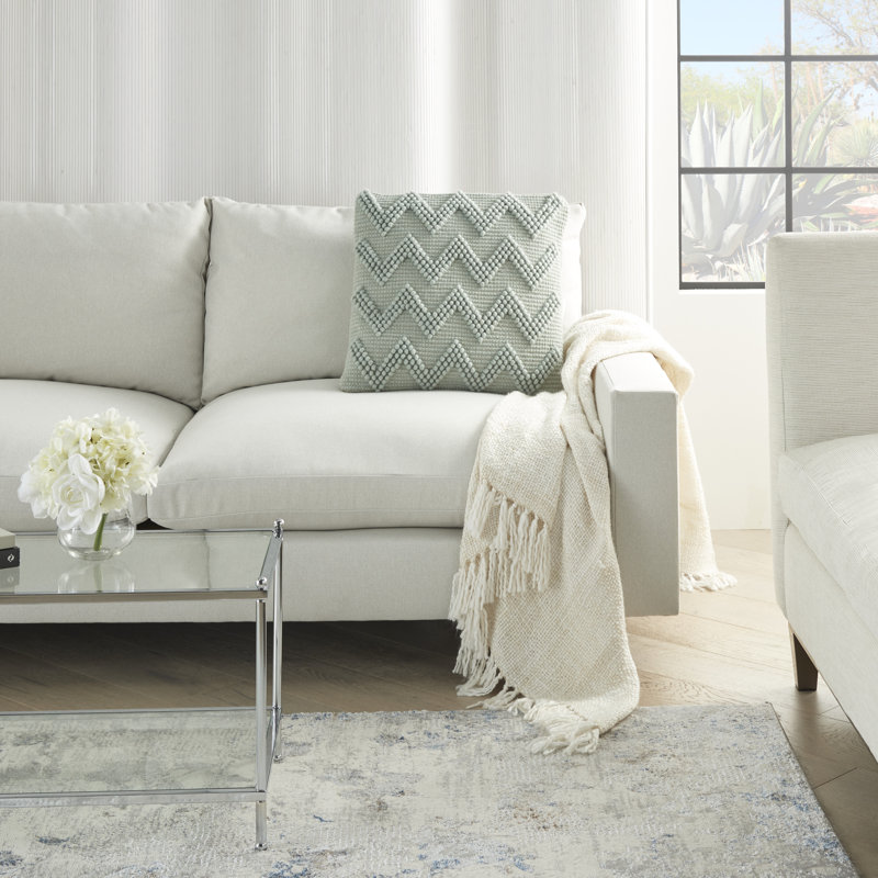  Housse et insert de coussin carré, Céladon, H 20 po x l 20 po x P 6 po, Carrée
