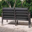 Causeuse d'extérieur en aluminium 52 po avec coussins, accoudoirs ergonomiques et structure renforcée Mcknight pour plus de stabilité-932801684