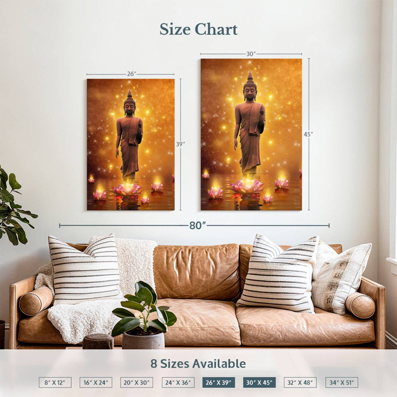 Adella Buddha Lotus, 39" H x 26" W