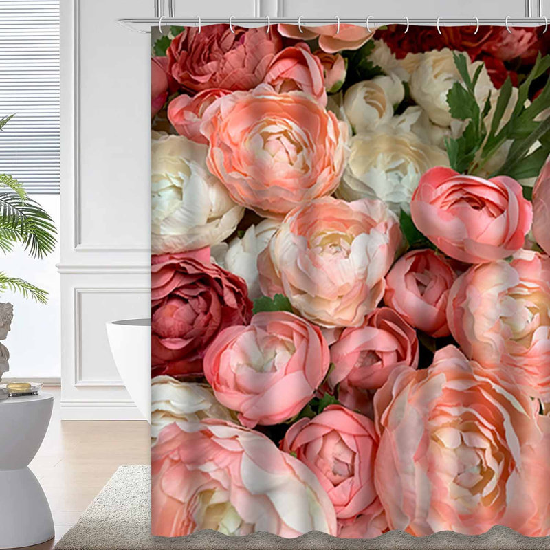Bouquet de fleurs roses et fleurs roses, L 72 po x l 78 po