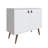 Amber 33" Mid-Century Modern 2-Door Accent Cabinet with 2 Shelves in White-71014189
