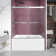 DS01 56'' - 60'' W x 60'' H Double Sliding Frameless Shower Door With Clear Glass