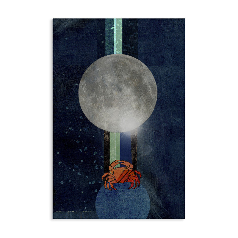 Art mural sur toile crabe surréel par Lindsey Newman, H 30 po x l 20 po