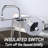 Double-Handle Wall Mounted Folding Commercial Standard Kitchen Faucet With Insulated Switch In Polished Chrome