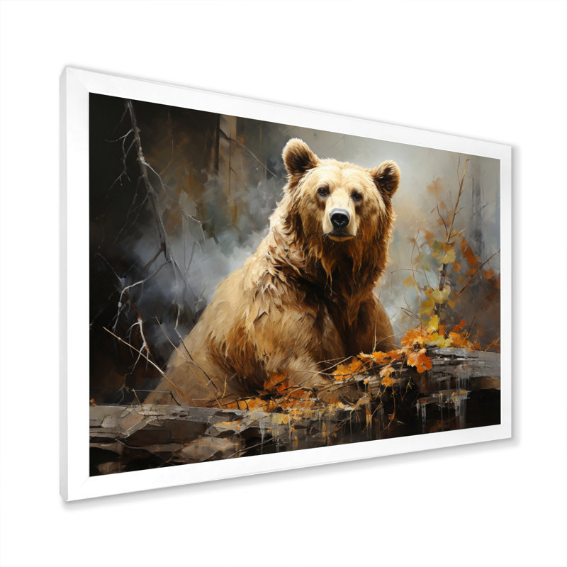 Bear Bears Boundary II - Reproductions encadrées d'ours, H 12 po x l 20 po x P 1 po, Cadre simple blanc