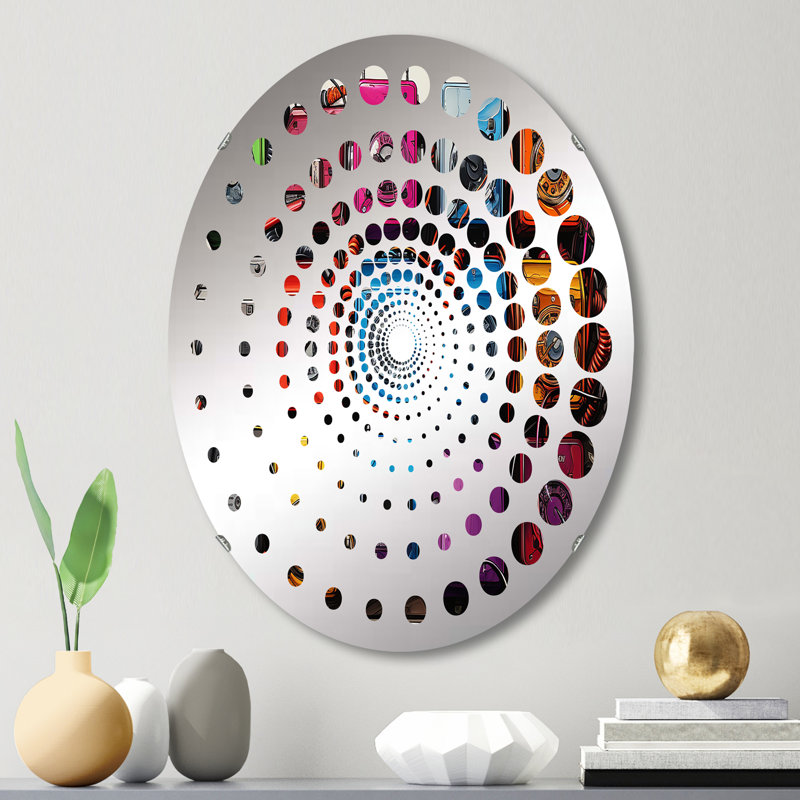 Technicolor Tele téléphones - Miroir décoratif à spirale MIR105862 O, L 20 po x H 30 po