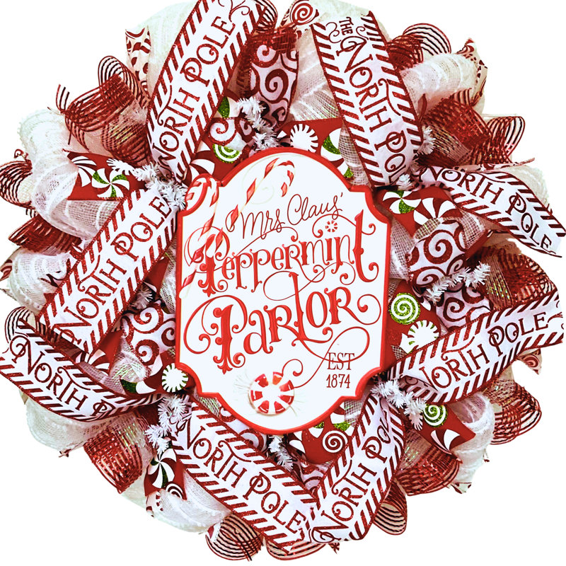 Guirlande de Noël en maille déco faite à la main