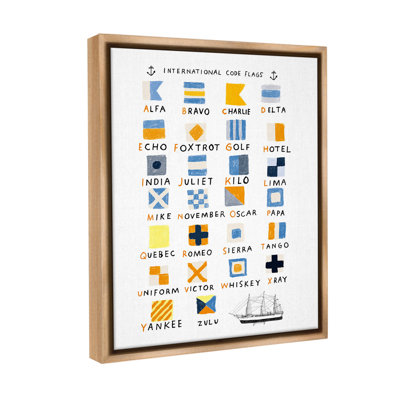 " Nautical Boat Flags Floater Frame " by Hanna Melin