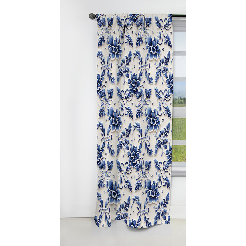 Motif victorien Cobalt, L 52 po x L 120 po