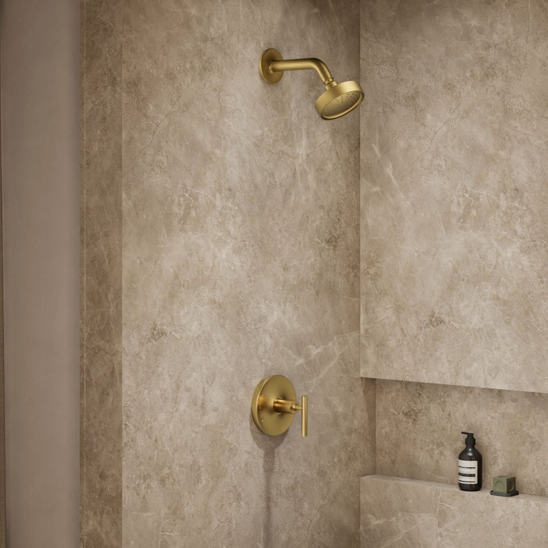 Purist Shower Trim, Lever Handle, Vibrant Brushed Moderne Brass