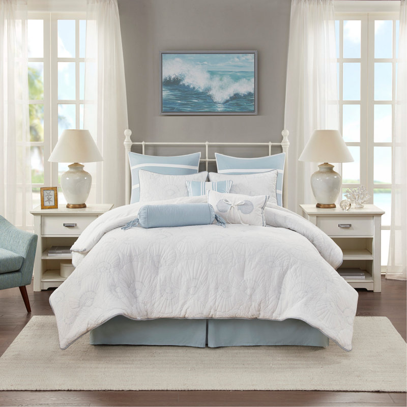 Ensemble d'édredon pour lit de plage Harbour House Crystal Beach