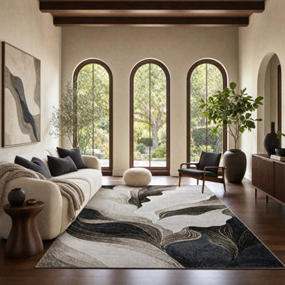 Tapis ivoire moderne Alloy Collection