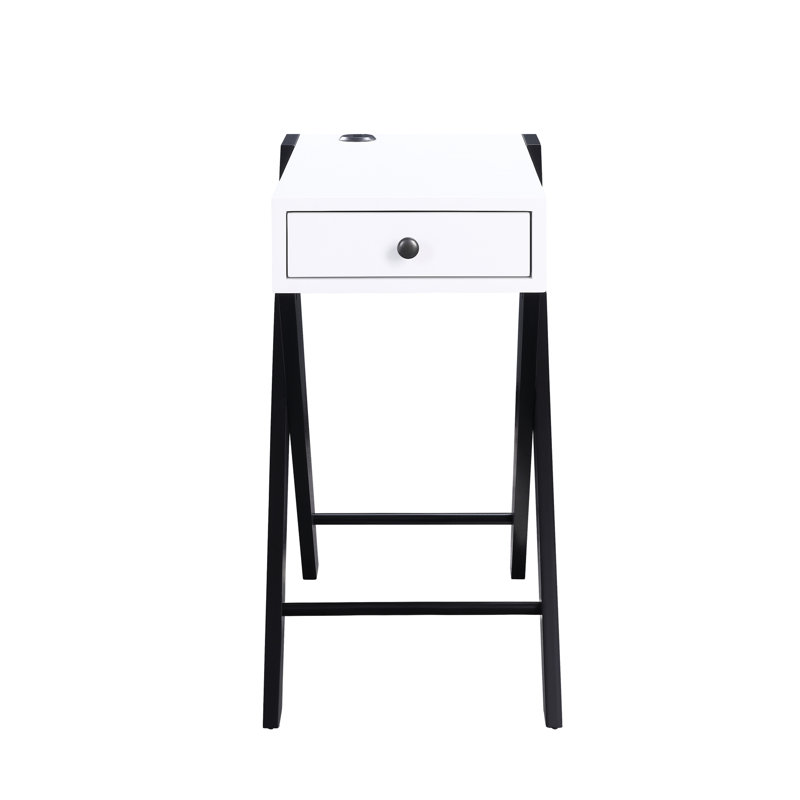 Table froide blanche et noire avec solution pratique de chargement de tiroir de rangement intégrée, Blanc