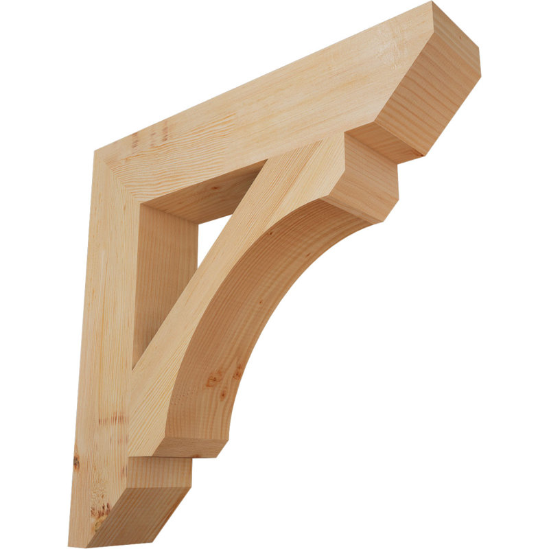 Support en bois / corbeau, H 30 po x l 5,5 po x P 30 po, Douglas (lisse)