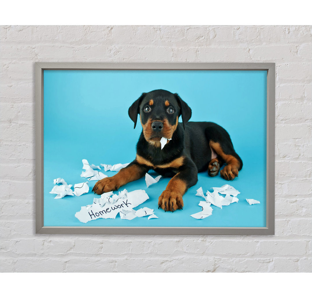 Frecher Rottweiler Welpe Hund - Druck