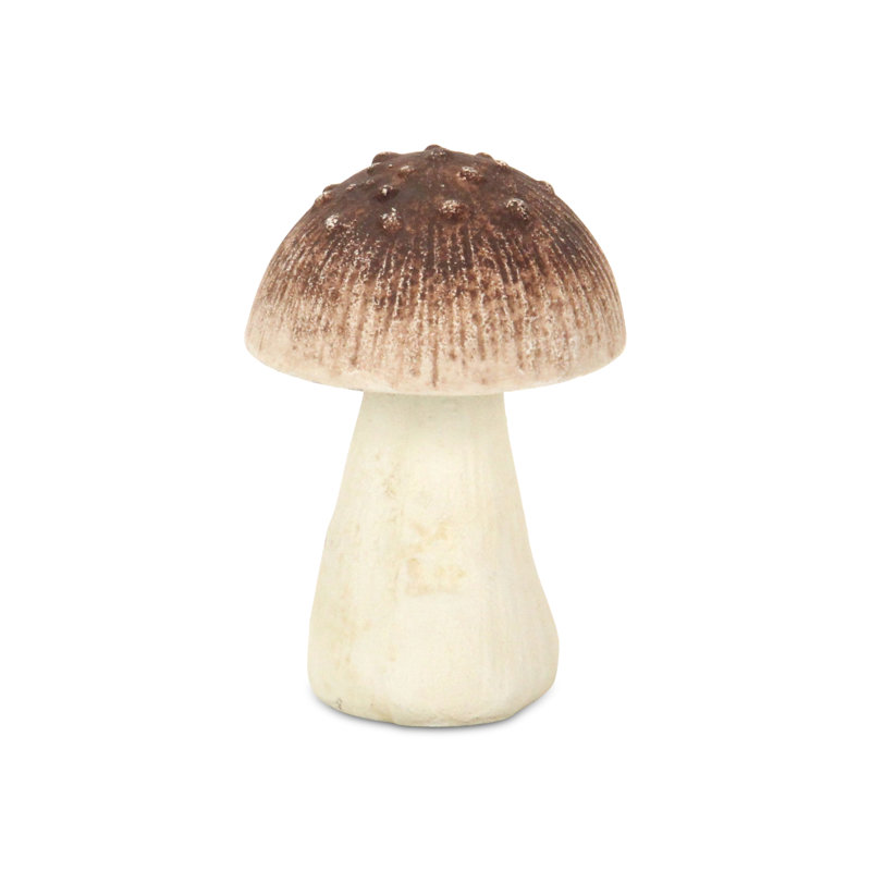Cliffes Cast Iron Mushroom Decor, Red