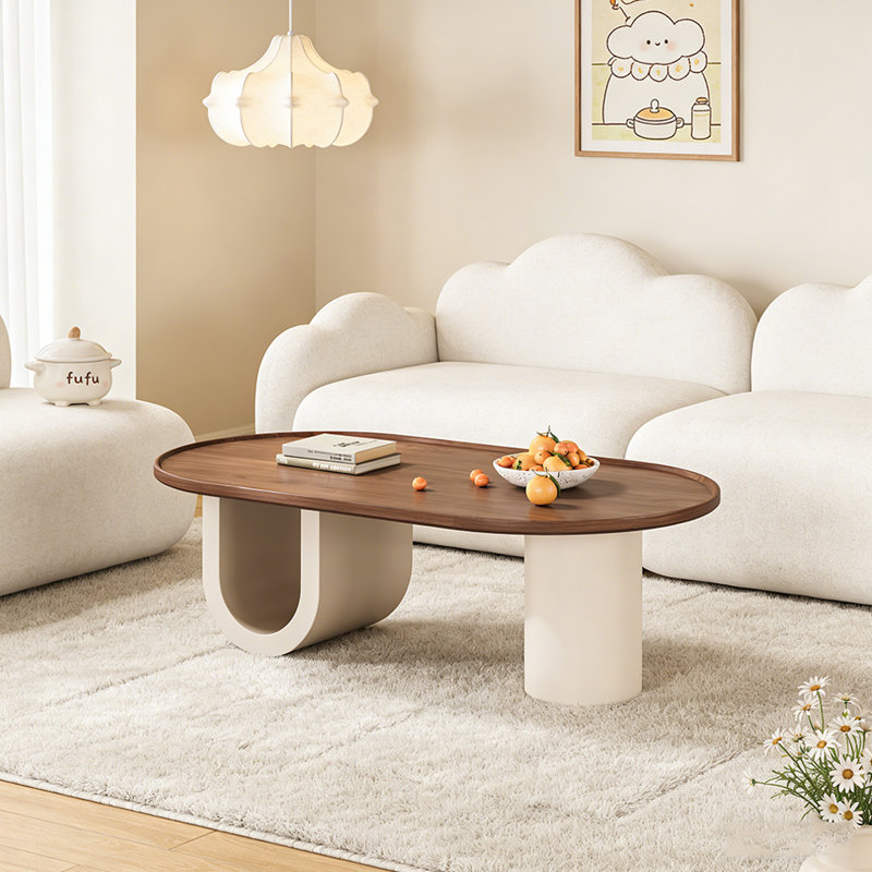 Table basse légère de luxe avec structure en acier au carbone, 16,53 po H x 39,37 po L x 21,65 po l, Noir