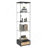Modern Glass Display Cabinet With Drawer , Quick-Assembly Antique Cabinet With LED Lights, Tempered Glass Bookshelf,  1-Door Storage Case With 4 Shelves  For Living Room And Bedroom-1211600713