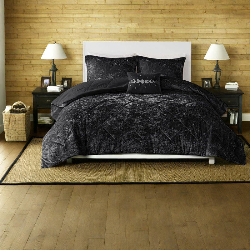 Ensembles de literie de luxe, grand lit en velours de polyester pour chambre à coucher