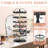 6 Tier Metal Rotating Earring Holder Organizer, 264 Holes Earring Storage Display Stands Tree Rack, Adjustable Earring Stud Tower(Black)