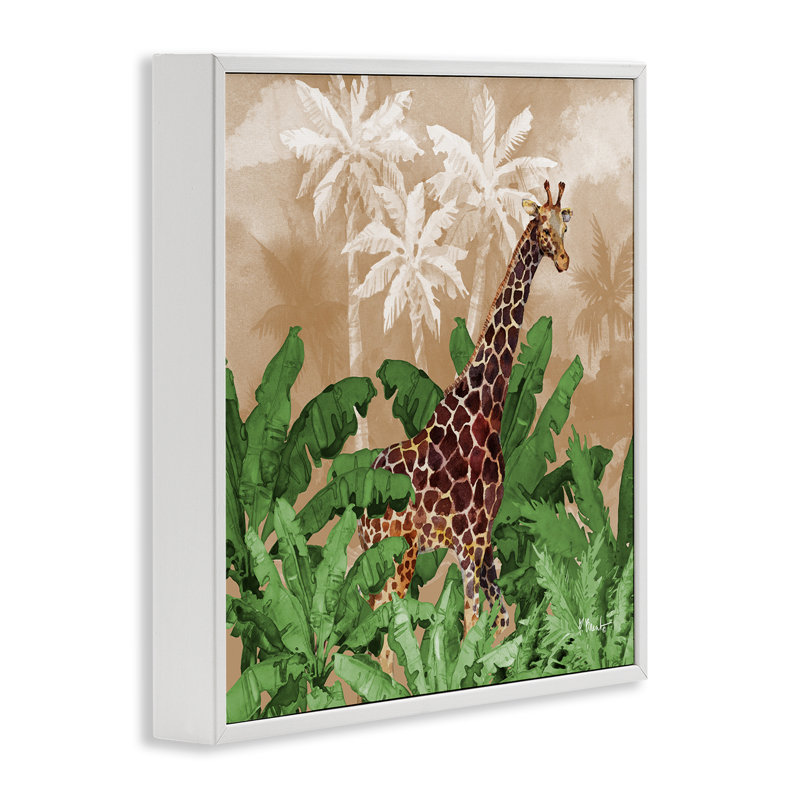 «Jungle Life», giclée par Paul Brent, Estampe numérique encadrée blanc bord de mer, H 17 po x l 17 po