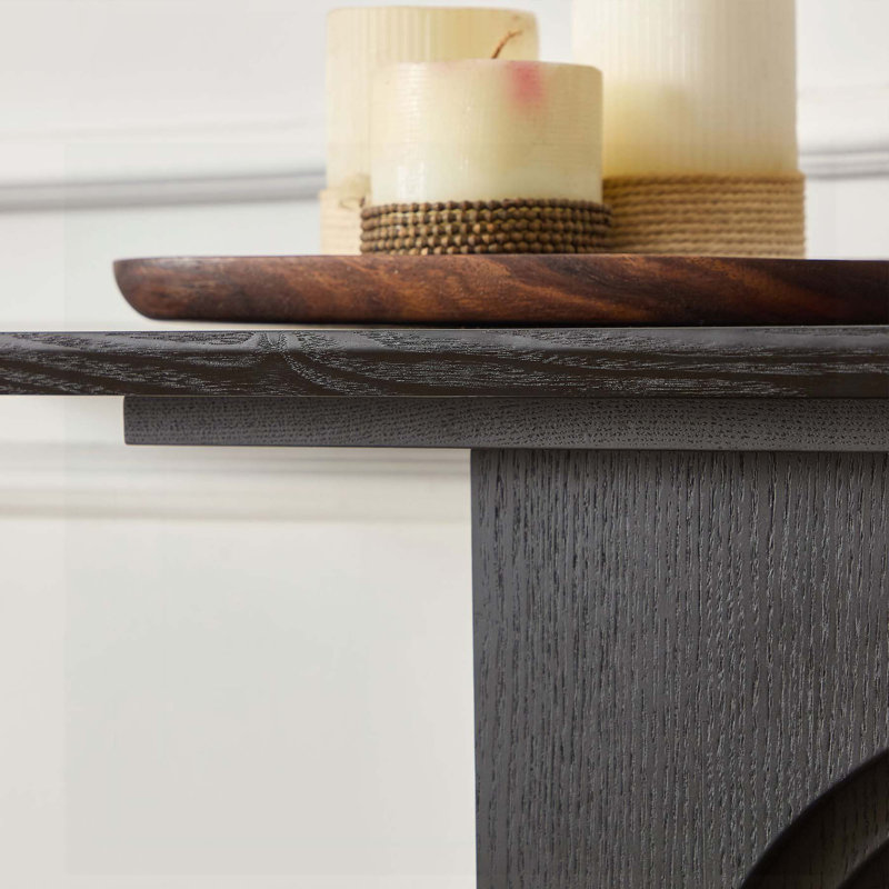 Console polyvalente étroite avec un design moderne pour diverses pièces, Noir