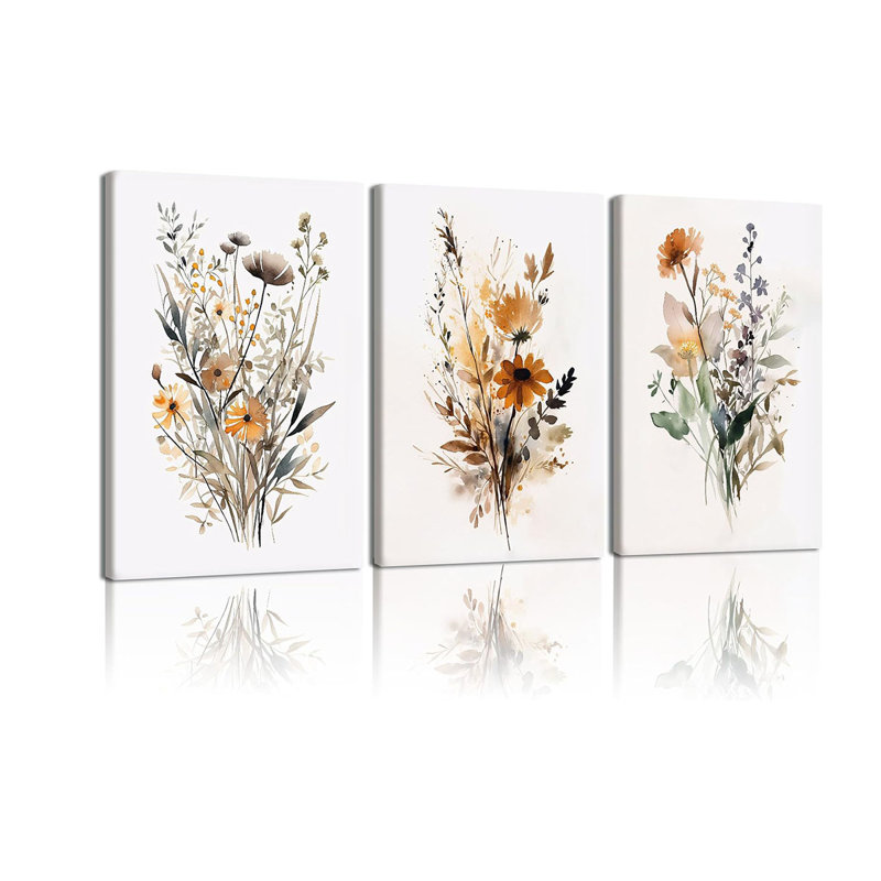 3 Piece Wrapped Canvas Wall Art