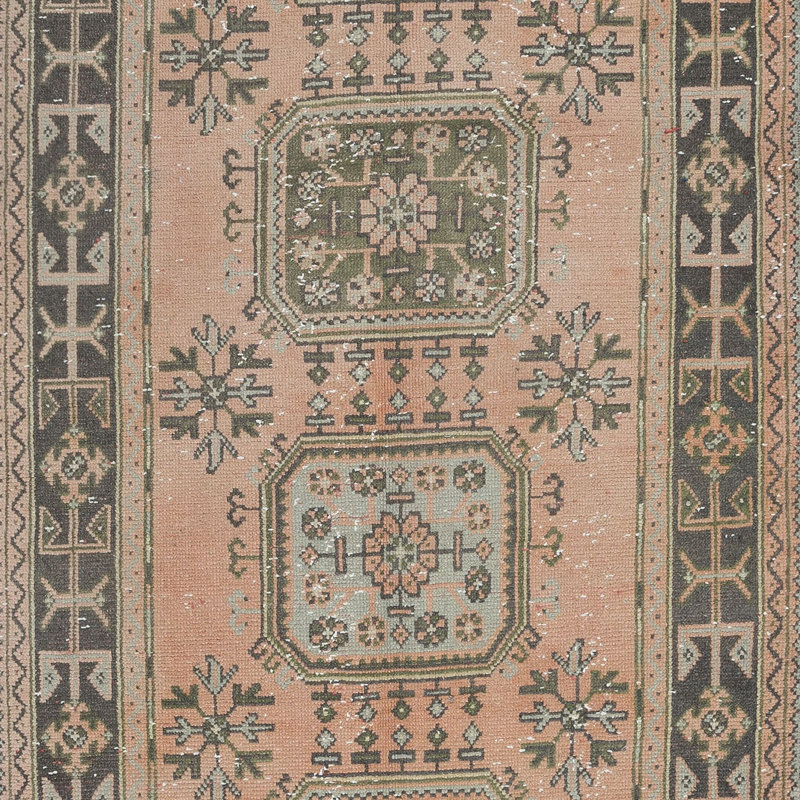 Tapis de couloir 4,5 x 11 pi noué à la main pour tapis de couloir rétro