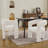 Modern Upholstered Dining Arm Chair, Solid Wood Frame-1401967630