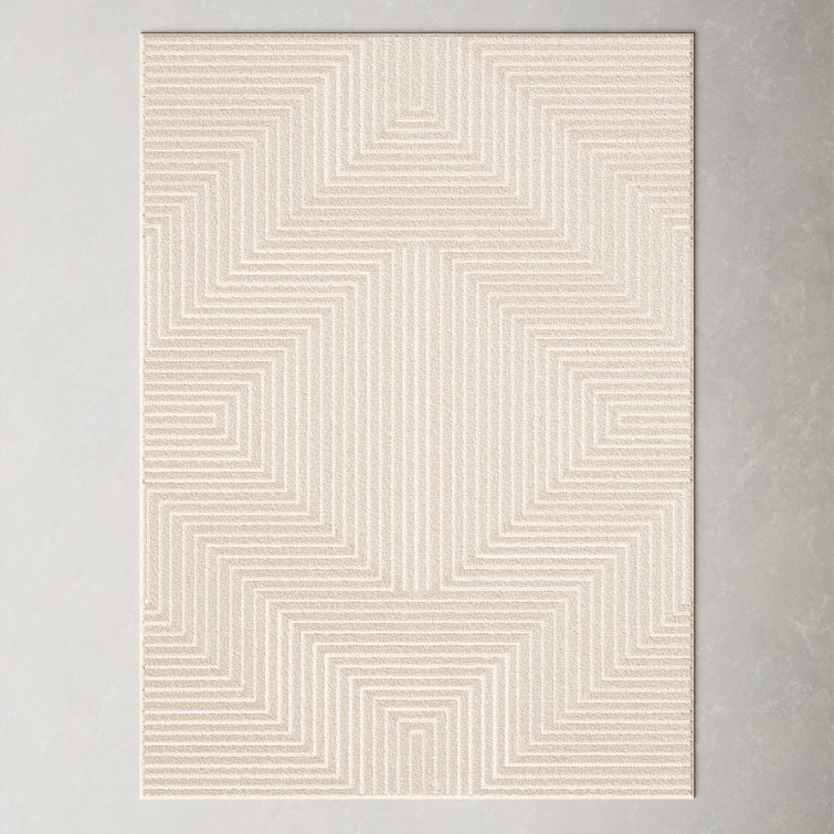 Balsham Geometric Cream Area Rug